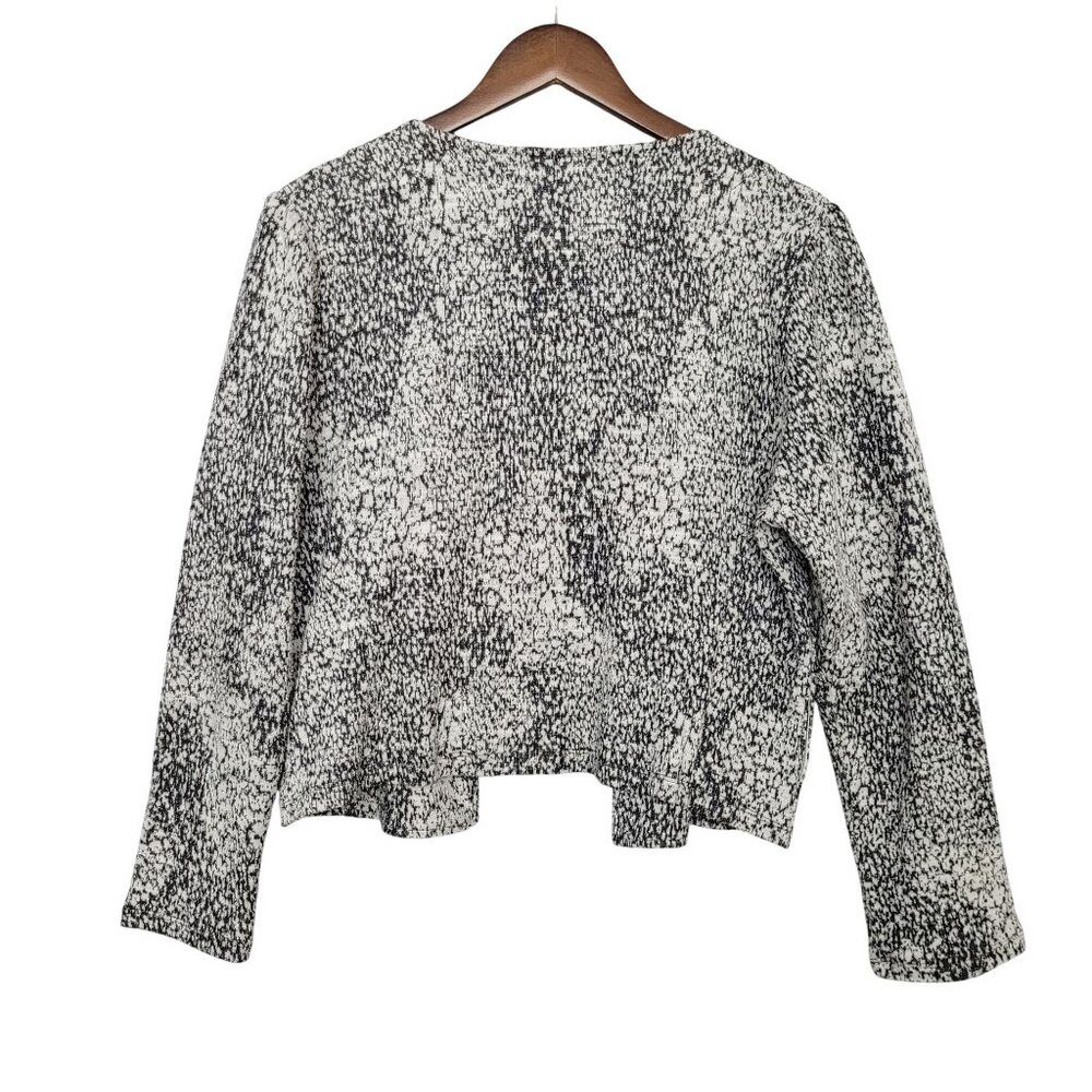 Anthropologie Dolan Eva Marbled Cropped Jacket Womens Size M Black & White - Picture 2 of 6